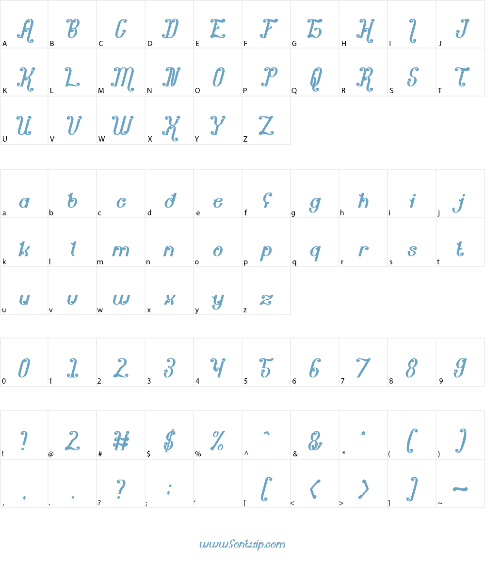 Pondok Ratu Intan Font Character